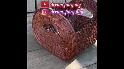 Корзина из газетных трубочек