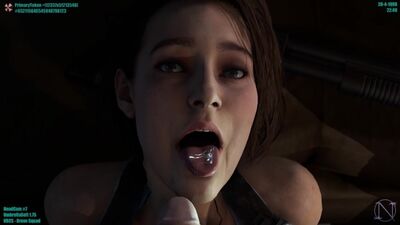 (Sound)Jill Valentine pov blowjob; facefuck [Resident Evil;Porn;Hentai;Oral;Fellatio;Forced;Rough;R34;Blender;порно;секс;минет]