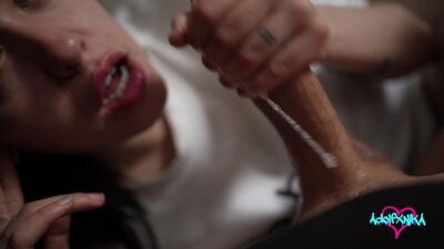 Bitch swallows my dick while wife is at work 4K