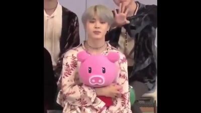 Jimin holds the plushies hand - 지민 JIMIN @BTS_twt.mp4