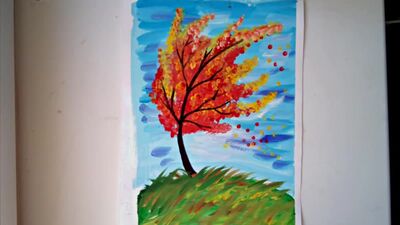 Как супер просто нарисовать осень