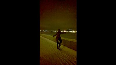 Вика на уницикле 18.01.2016