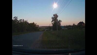 Момент взрыва метеорита 21.06.2018