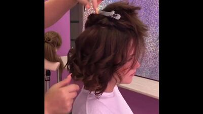Укладка на короткие волосы
