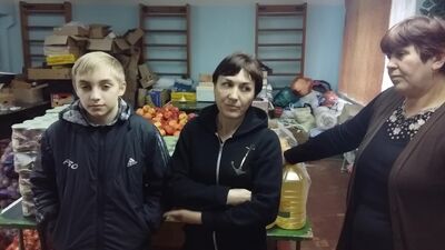 Очередной визит к беженцам.