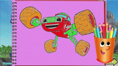 Вспыш и чудо машинки Раскраски Раскрашиваем Blaze and the Monster Machines Coloring book Марусины сказки