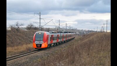 Электропоезд ЭС1-009 "Ласточка" Анапа-Краснодар