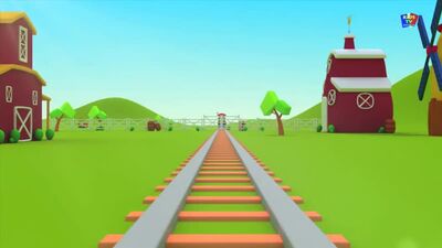 Песенки. Паровозик Боб едет на ферму. Песни для детей, мультик