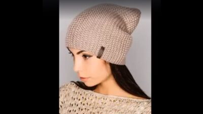 Шапка "Бини" спицами