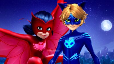 Работа Maruviе (Леди Баг и супер кот в стиле детского мультесериала "Герои в масках")- #1