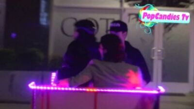 Lana Parrilla & Fred Di Blasio enjoy a Pedicab while exiting Late After Party for 2014 Comic Con