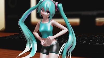 [MMD] Miku nightcore hentai desu