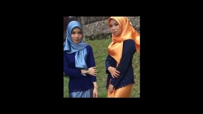 Hijab satin and satin dress