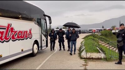 Российские фанаты прибыли на стадион «Полюд»