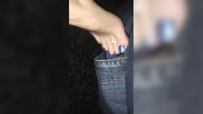 Footjob tease