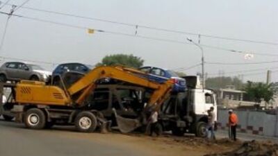 Автовоз в ловушке