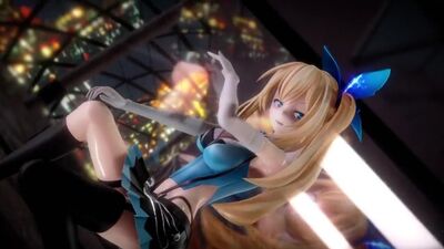 3D MMD MIRAI AKARI STRIPS AND TEASES IN DARK SEA ADVENTURE