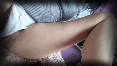 Creampie flows from slutty pussy. Dirty talk in Russian