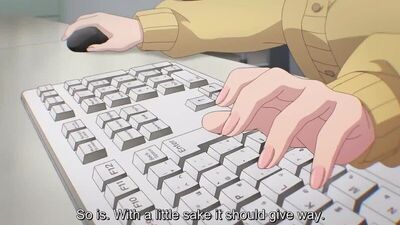 Интересный хентай с сюжетом о романтических отношениях очкастой няшки