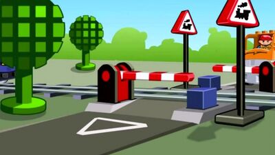 Мультик про машинки и паровозики LEGO грузовой поезд