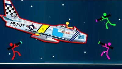 Coffi Channel ОН ВЗЯЛ САМОЛЕТ, НАМ НЕ ВЫЖИТЬ! АДСКАЯ БИТВА НА ИСТРЕБИТЕЛЯХ В STICK FIGHT