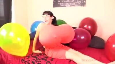 Sexy balloon and breast expansion big