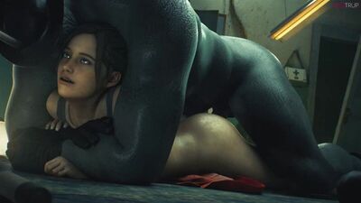 Resident Evil - Анальный секс с Клэр 18+