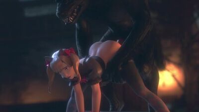 Black Cat Dva X Werewolf - 3D Porn / 3Dポルノ