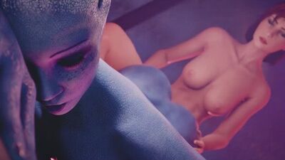 Liara And FemShep Biotic Fun - 3D Porn / 3Dポルノ