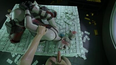 Harley Quinn Tied And Face Fucked - 3D Porn / 3Dポルノ
