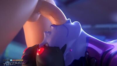 Widowmaker - oral sex; minet; blowjob; deepthroat; facefuck; big dick; domination; 3D sex porno hentai; [Overwatch]