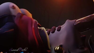 Tracer - BBC; oral sex; minet; blowjob; deepthroat; facefuck; big boobs; big tits; 3D sex porno hentai; [Overwatch]