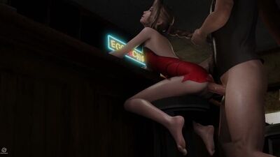 Aerith Gainsborough - doggystyle; anal fucked; pussy view; domination; 3D sex porno hentai; [Final Fantasy]