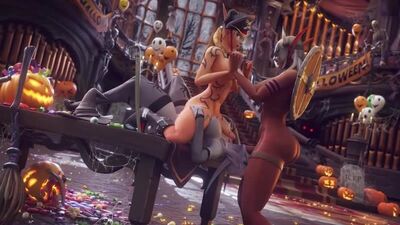 Night Elf x Blood Elf - futanari; yuri; lesbian; tittyfuck; paizuri; oral sex; blowjob; 3D sex porno hentai; [World of Warcraft]