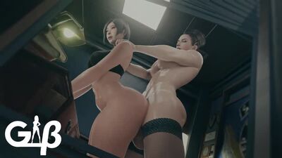 (Sound)Excella Gione&Ada Wong futanari on female [Resident Evil;RE;Porn;Hentai;Dickgirl;R34;Sex;SFM;порно;хентай;футанари]