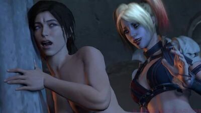 (Sound)Harley Quinn&Lara Croft futanari on female [Tomb Raider;TR;DC;Injustice;Porn;Hentai;Dickgirl;R34;Sex;SFM;порно;фута]