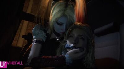 (Sound)Harley Quinn&Black Canary futanari on female ver.1 [DC;Injustice;Porn;Hentai;DIckgirl;R34;Sex;SFM;порно;футанари]