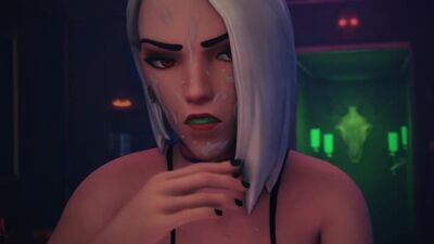 (Sound)Ashe&Mercy female on futanari blowjob [Overwatch;Porn;Hentai;Dickgirl;Bondage;R34;Sex;Blender;порно;секс;футанари]