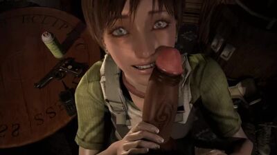 Rebecca Chambers - BBC; handjob; masturbation; 3D sex porno hentai; [Resident Evil]
