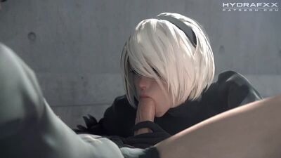 (Sound)Yorha 2B&9S sex, blowjob [NieR: Automata;Porn;Hentai;Oral;Android;Stockings;R34;SFM;порно;секс]