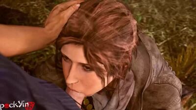 Lara Croft - oral sex; minet; blowjob; deepthroat; facefuck; 3D sex porno hentai; [Tomb Raider]
