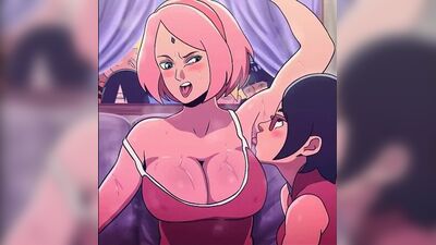 (Sound)Haruno Sarkura&Sarada lesbian armpit licking ver.2 [Naruto, Boruto;Porn;Hentai;Yuri;R34;Sex;Animation;порно;Наруто]