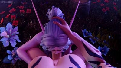 (Sound)Blood Elf&Night Elf futanari on female blowjob [World of Warcraft, WoW;Porn;Hentai;Dickgirl;R34;Sex;Blender;порно]