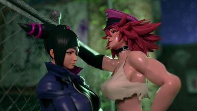 (Sound) Juri Han & Poison futanari on futa ver.2-voiced [Street Fighter;Porn;Hentai;Dickgirl;R34;Sex;Blender;футанари]