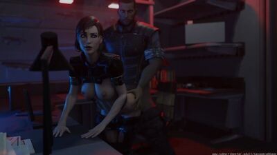 (Sound) FemShep sex [Mass Effect, SavageCabbage;Porn;Hentai;R34;Blender;порно;хентай]