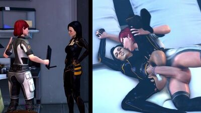 (Sound) FemShep & Miranda Lawson futanari on female - Fraternization ver.original [Mass Effect, LordAardvark;R34;футанари]