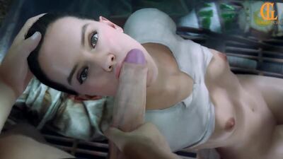 Rey Skywalker - oral sex; minet; blowjob; facefuck; lipfuck; licking; masturbation; small tits; 3D sex porno hentai; [Star Wars]