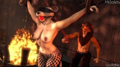 Furry yiff Lion King Scar x Zira porn bdsm sex parody