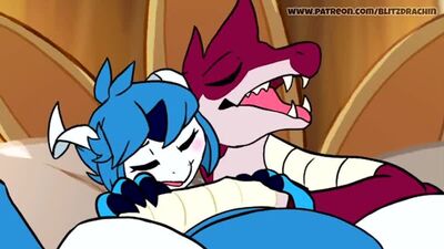 2d Yiff by Blitzdrachin Straight Furry Porn Sex E621 FYE Dragon fucks a horny Wyvern vaginal cum Scalie