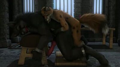 3d gay BDSM Yiff by H0rs3 furry porn sex E621 FYE bondage Fox fucks a werewolf wolf anal bdsm
